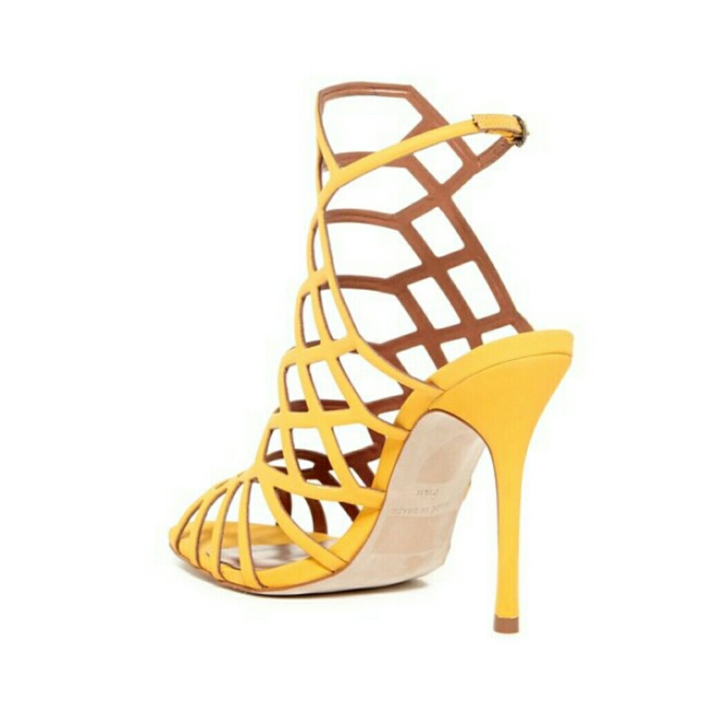 Yellow Laser Cut Heels